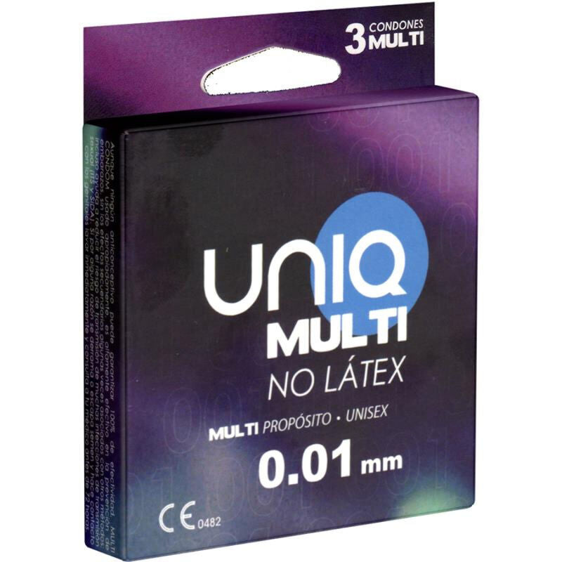 UNIQ Multi – Preservativos Ultrafinos sem Látex 3 Unidades