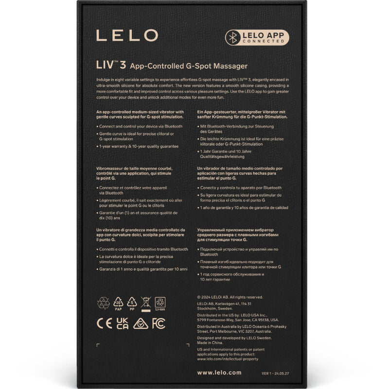 LELO LIV™ 3 – Vibrador Premium para Ponto G Rosa