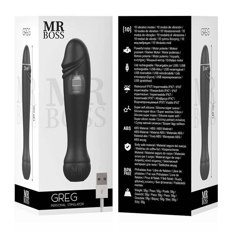 MR BOSS Greg – Estimulador Pessoal Recarregável Preto