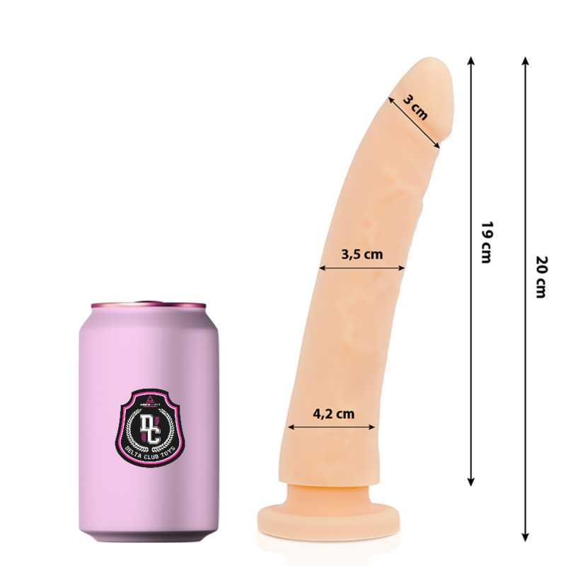 Dildo Curvo Ponto G em Silicone 20 cm – Delta Club