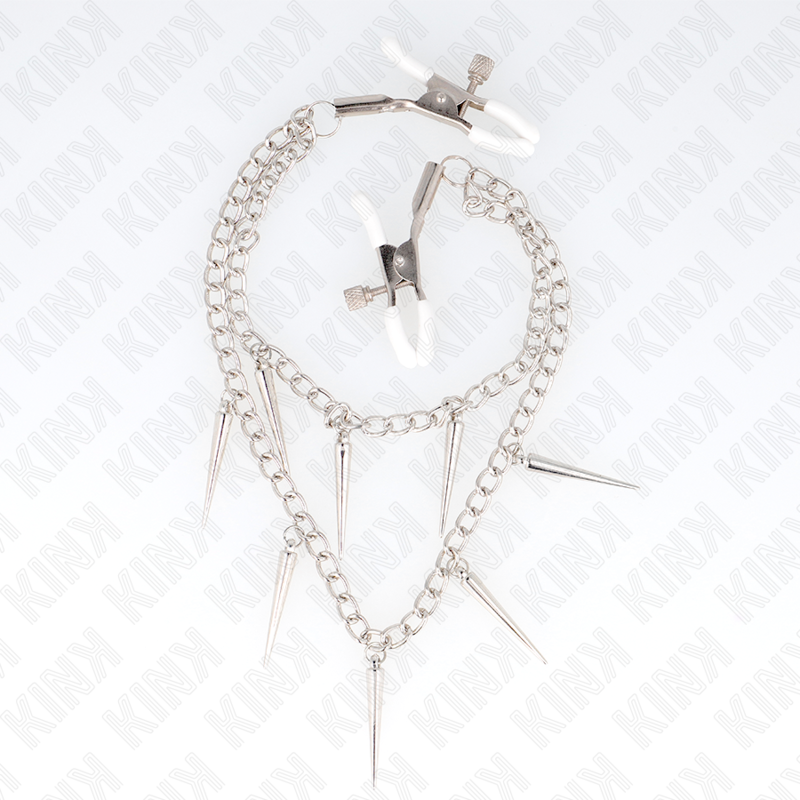 KINK – Pinças Ajustáveis para Mamilos com Corrente Decorativa (30 cm)