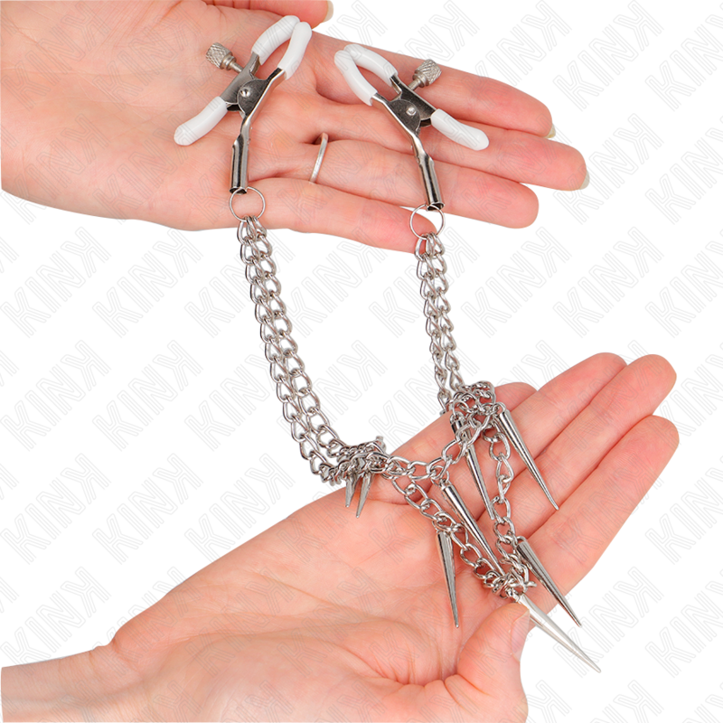 KINK – Pinças Ajustáveis para Mamilos com Corrente Decorativa (30 cm)