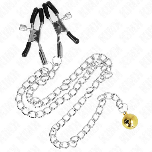 Kit de 4 Pinças Ajustáveis para Mamilos e Clitóris (Dourado)