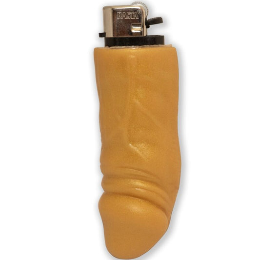 Diablo Picante – Isqueiro Recarregável Dourado em Forma de Pénis