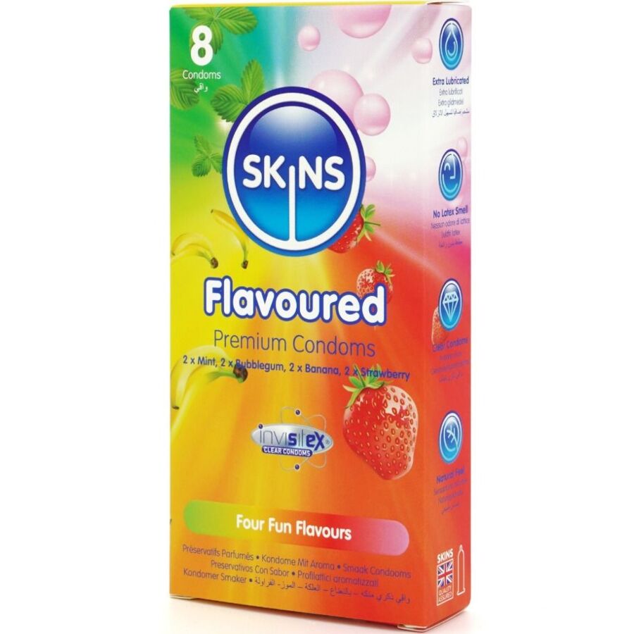 Preservativos com 4 Sabores 8 Unidades