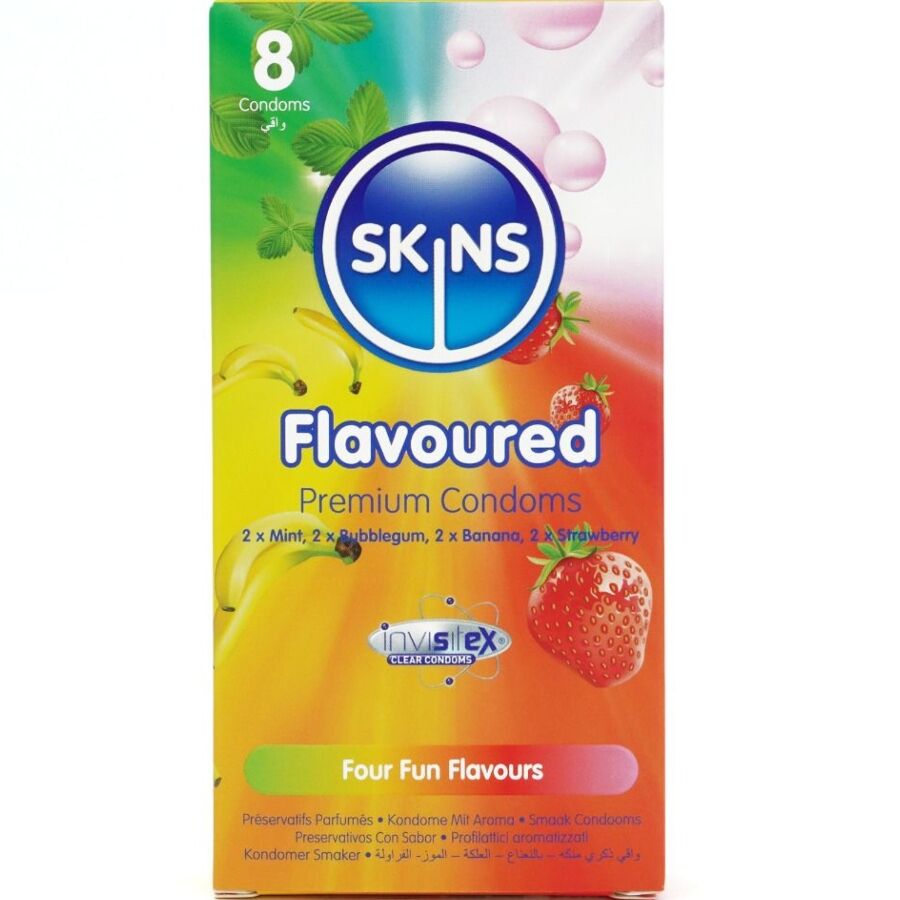 Preservativos com 4 Sabores 8 Unidades