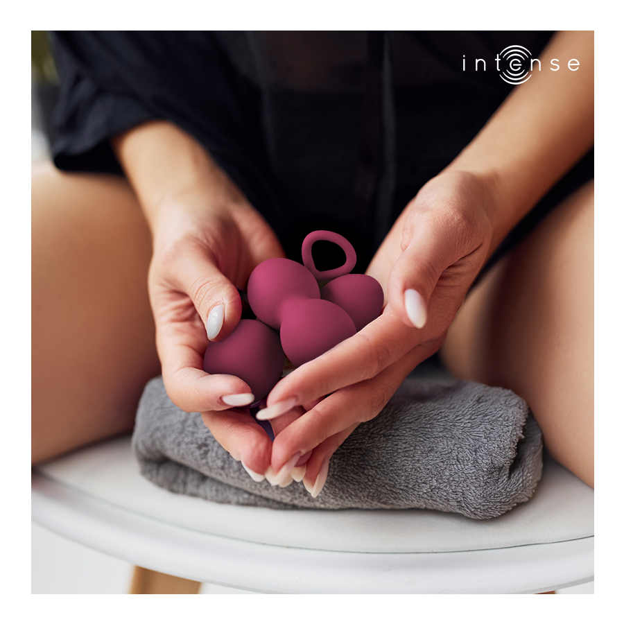 Intenso Charli – Kit de Bolas de Kegel Borgonha (3 Unidades)