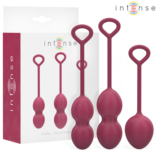 Intenso Charli – Kit de Bolas de Kegel Borgonha (3 Unidades)