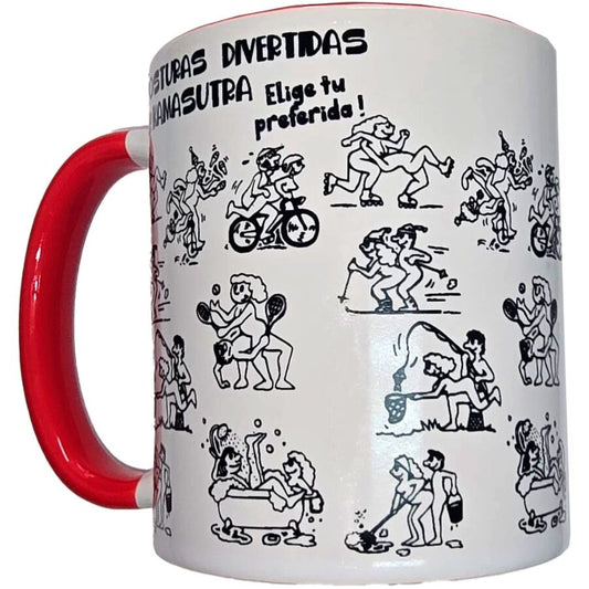 Diablo Picante – Caneca Kama Sutra Branca e Vermelha 370 ml