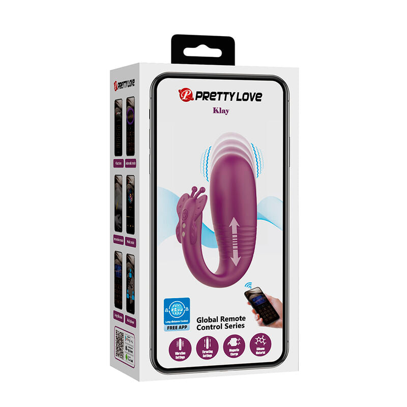 Pretty Love Klay – Vibrador Ovo com Controlo por App Recarregável