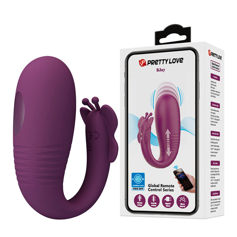 Pretty Love Klay – Vibrador Ovo com Controlo por App Recarregável
