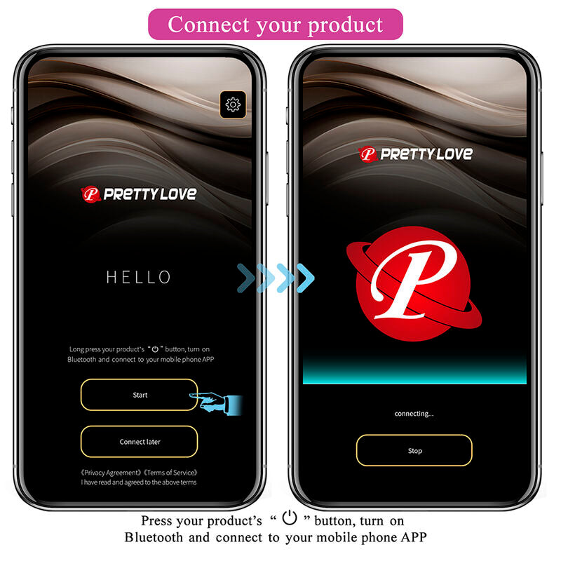 Pretty Love Klay – Vibrador Ovo com Controlo por App Recarregável