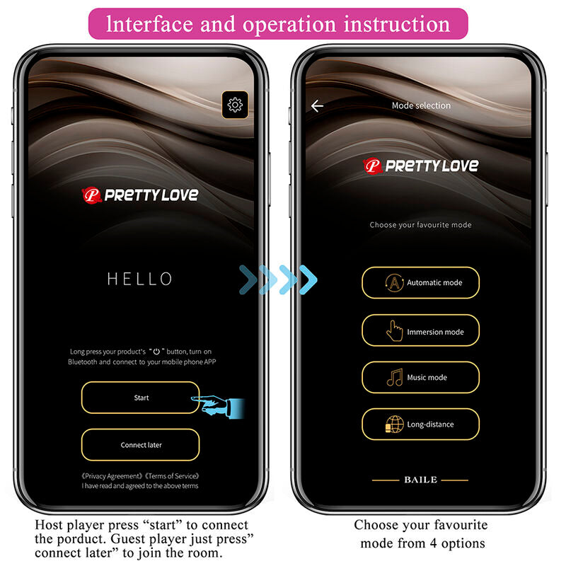 Pretty Love Klay – Vibrador Ovo com Controlo por App Recarregável