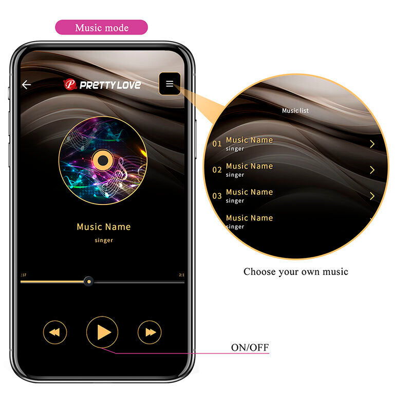 Pretty Love Klay – Vibrador Ovo com Controlo por App Recarregável