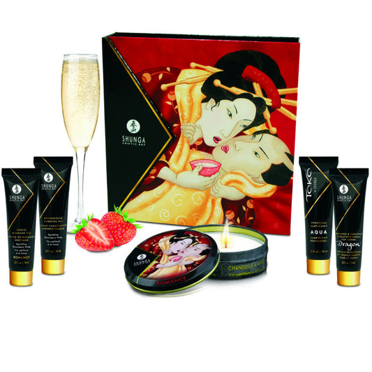 Shunga Geisha Secrets – Kit Sensual Morangos & Cava