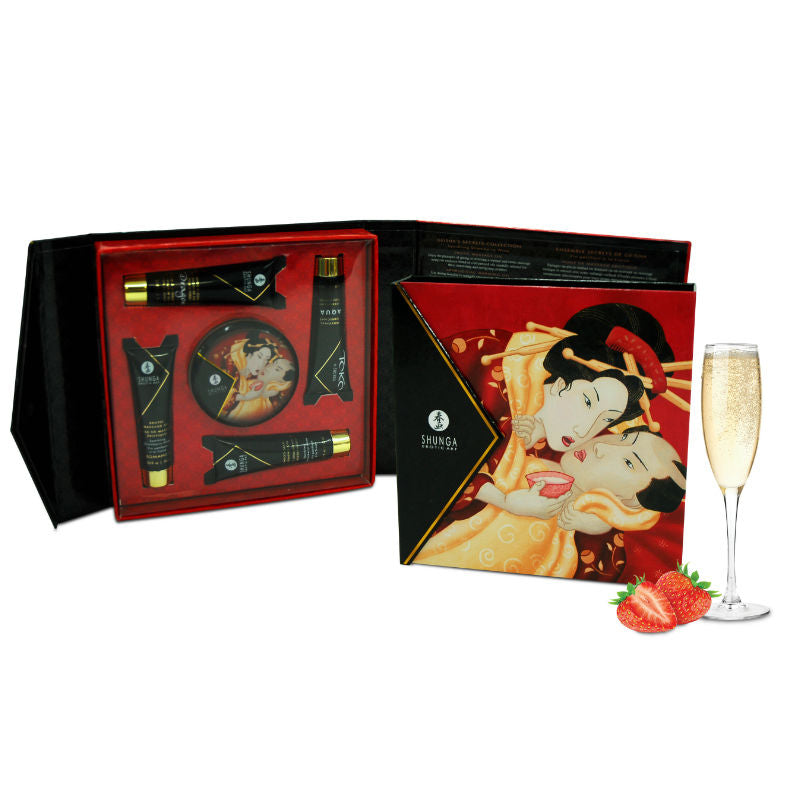 Shunga Geisha Secrets – Kit Sensual Morangos & Cava