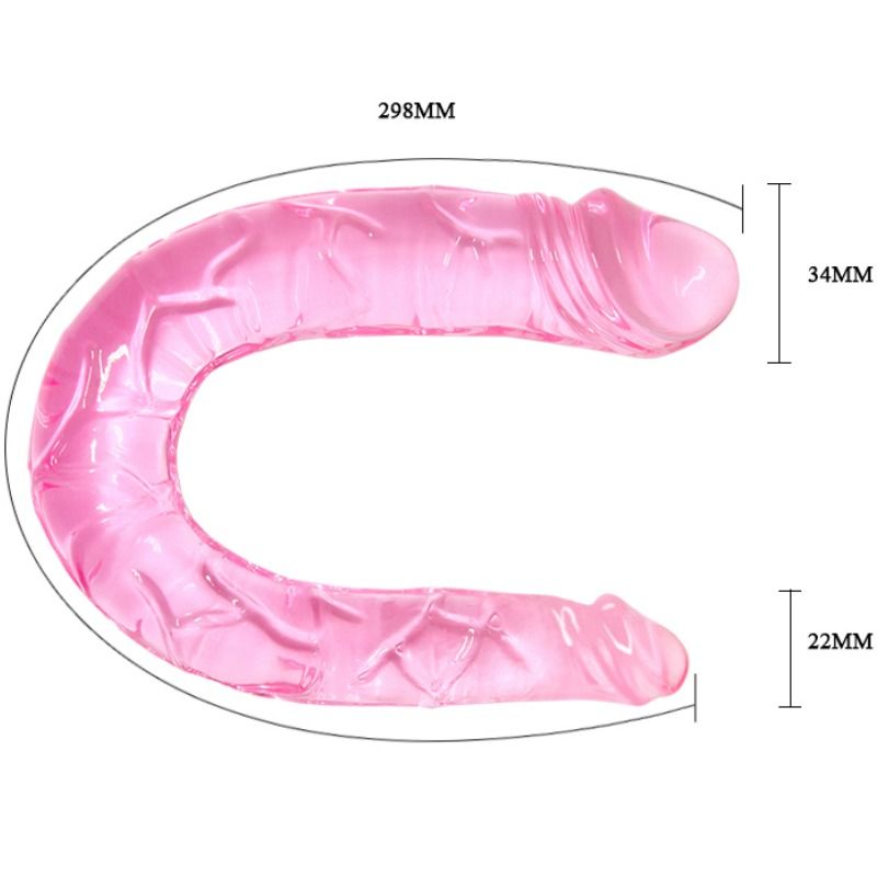 Dildo Duplo Flexível 30,5 cm Rosa – Baile