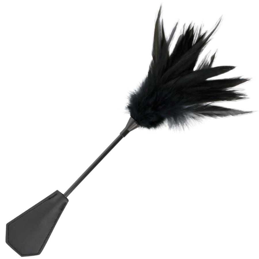 Darkness – Chicote Sensorial de Penas Preto (48 cm)