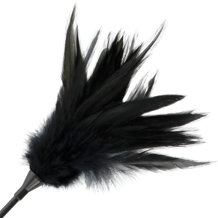 Darkness – Chicote Sensorial de Penas Preto (48 cm)