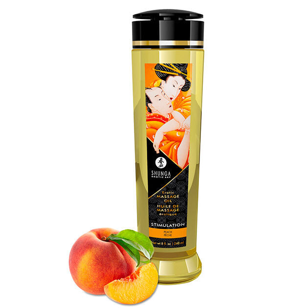 Shunga Stimulation – Óleo de Massagem Erótica Pêssego 240 ml