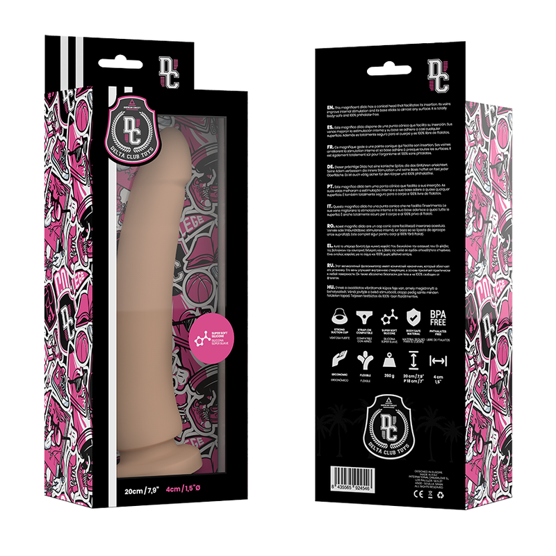 Dildo Curvo Ponto G em Silicone 20 cm – Delta Club